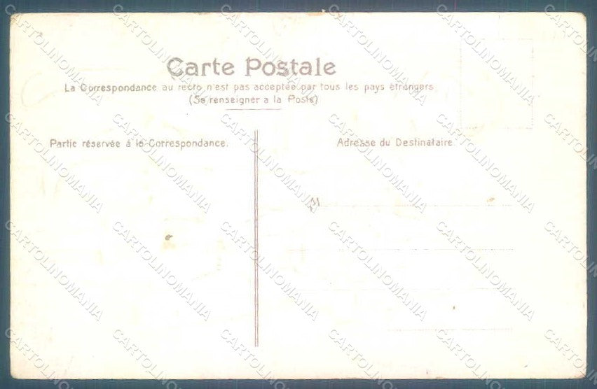 Greetings Children Child Boy Girl Roses Relief postcard HR0633 – retro