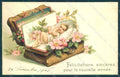 Greetings New Year Birth Child Girl Relief postcard HR0654 – fronte