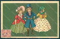 Artist Signed Children Child Boy Girl Relief CORNER CREASED postcard HR0702 – fronte