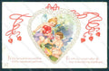 Greetings Valentine Fairy Cupid postcard HR0754 – fronte