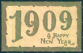 Greetings New Year 1909 Relief postcard HR0758 – fronte