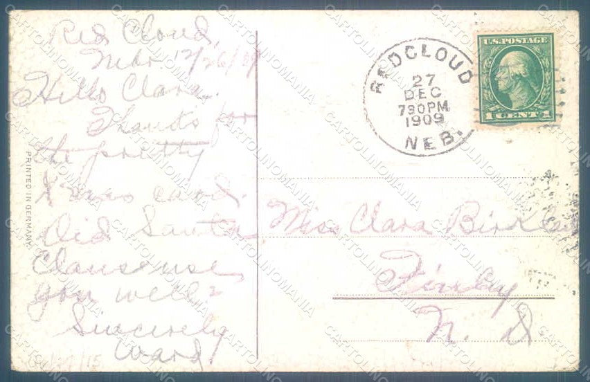 Greetings New Year 1910 Flowers Myosotis SB 2228 Relief postcard HR0760 – retro