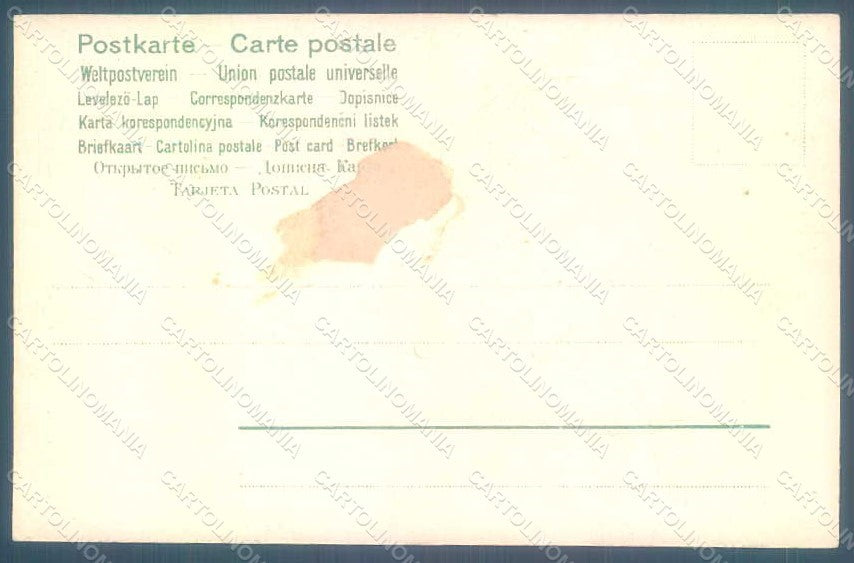 Greetings New Year 1904 Valentine Cupid Myosotis Relief postcard HR0762 – retro