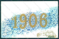 Greetings New Year 1906 Flowers Myosotis Relief postcard HR0763 – fronte