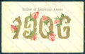 Greetings New Year 1906 Flowers Roses Relief postcard HR0768 – fronte