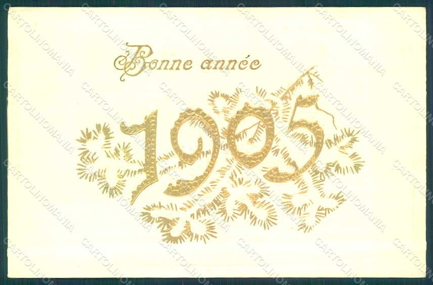 Greetings New Year 1905 Relief postcard HR0779 – fronte