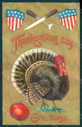 Greetings Thanksgiving Turkey Reliefpostcard HR0801 – fronte