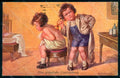 Artist Signed Fialkowska W. Children Child Boy Girl serie 1342 postcard HR0892 – fronte