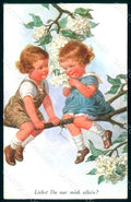 Artist Signed Fialkowska W. Children serie 972 CORNERS CREASED postcard HR0898 – fronte
