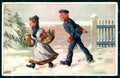 Artist Signed Fialkowska W. Couple Soldier Tuck 1012 CORNER CREASED pc HR0926 – fronte