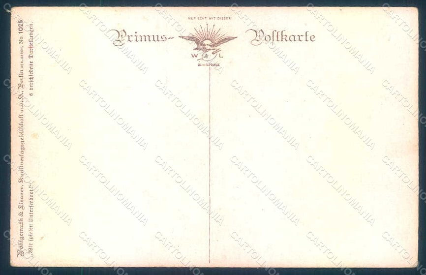 Artist Signed Fialkowska W. Children Nude Boy Girl serie 1025 postcard HR0927 – retro