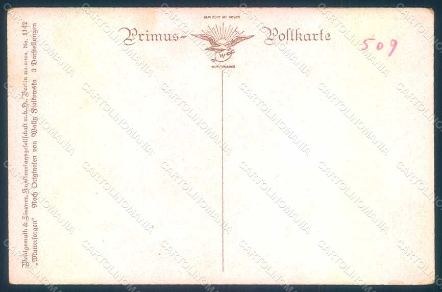 Artist Signed Fialkowska W. Children Boy Girl serie 1142 postcard HR0929 – retro
