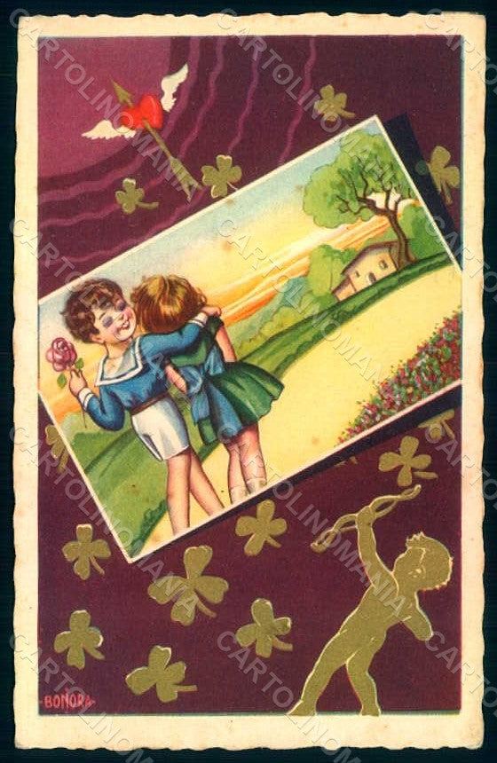 Artist Signed Bonora Children Cupid Degami 106 postcard HR0957 – fronte