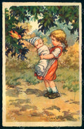 Artist Signed Castelli Girl Baby Degami 903 WRINKLES postcard HR0961 – fronte