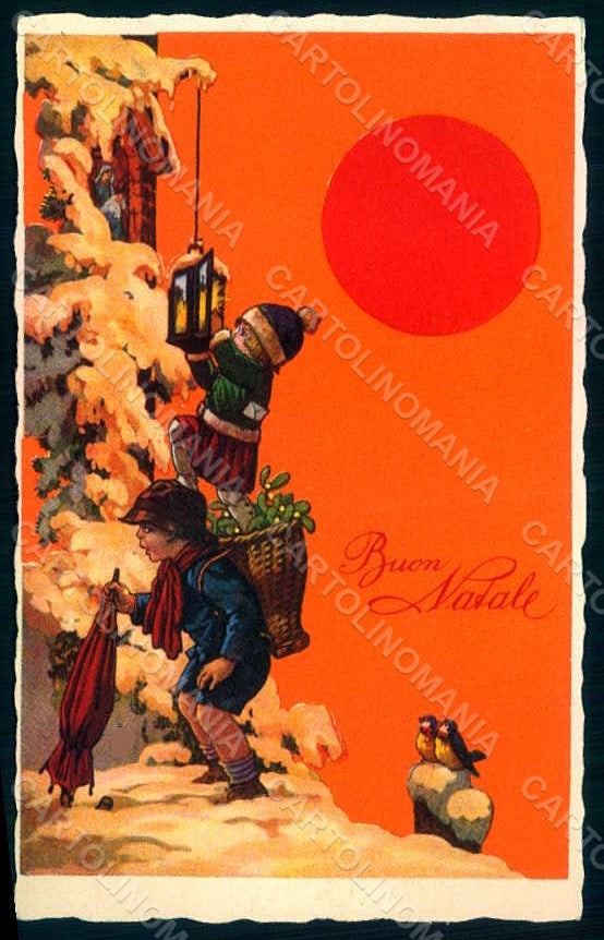 Artist Signed Castelli Children Christmas Degami 879 postcard HR0963 – fronte