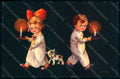 Artist Signed Sgrilli Children Dog Pajamas serie 1989-3 postcard HR0971 – fronte
