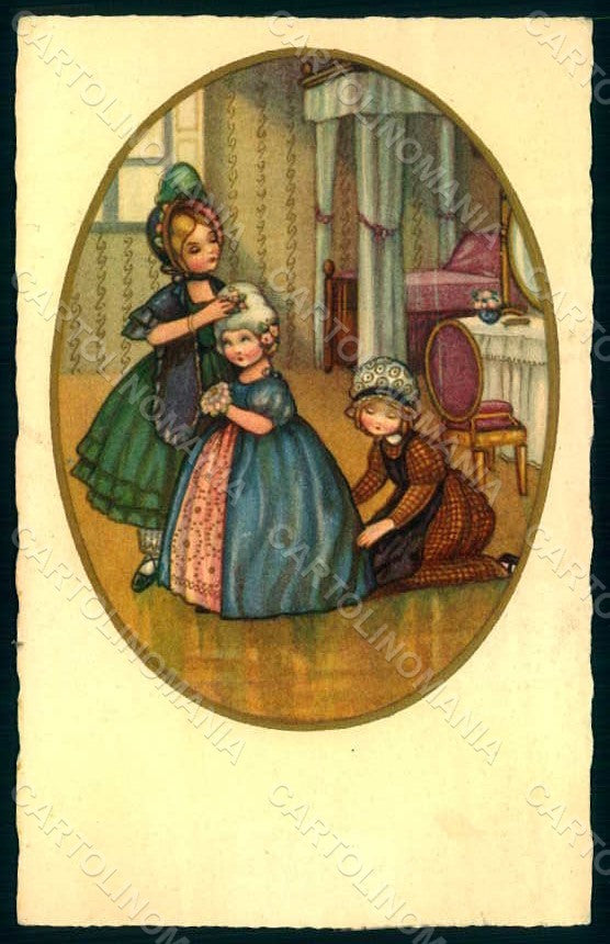 Artist Signed Dalmonte L. Children serie 513 postcard HR0979 – fronte