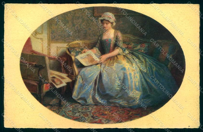 Artist Signed Glamour Fashion Lady postcard HR1012 – fronte
