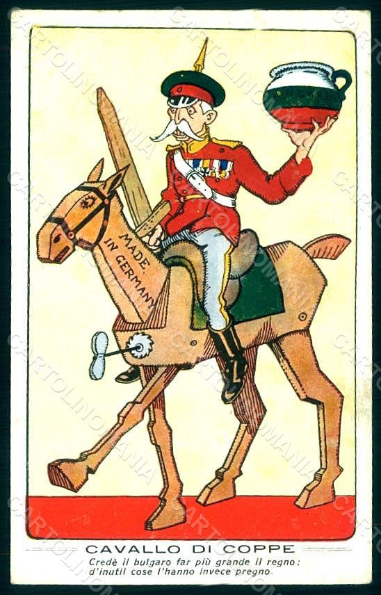 WWI WW1 Italian Propaganda Natoli Playing Cards Bulgaria serie 1030 pc HR1031 – fronte