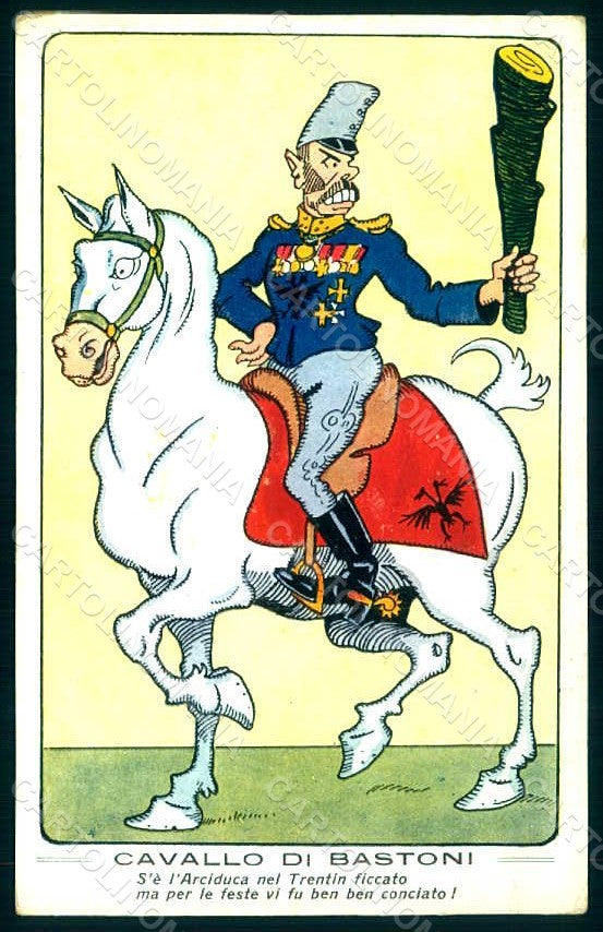 WWI WW1 Italian Propaganda Natoli Playing Cards Horse serie 1030 pc HR1037 – fronte