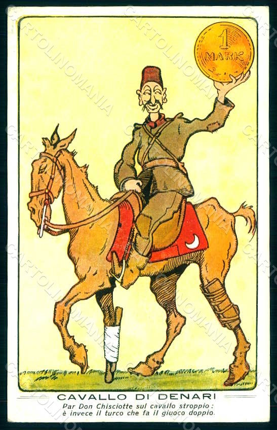 WWI WW1 Italian Propaganda Natoli Playing Cards serie 1030 WRINKLE pc HR1040 – fronte