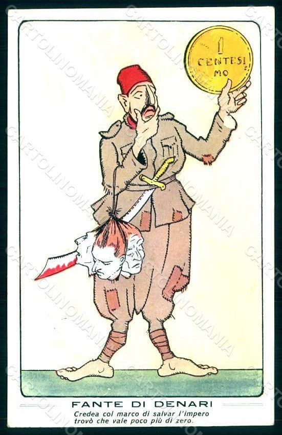 WWI WW1 Italian Propaganda Natoli Playing Cards serie 1030 pc HR1041 – fronte