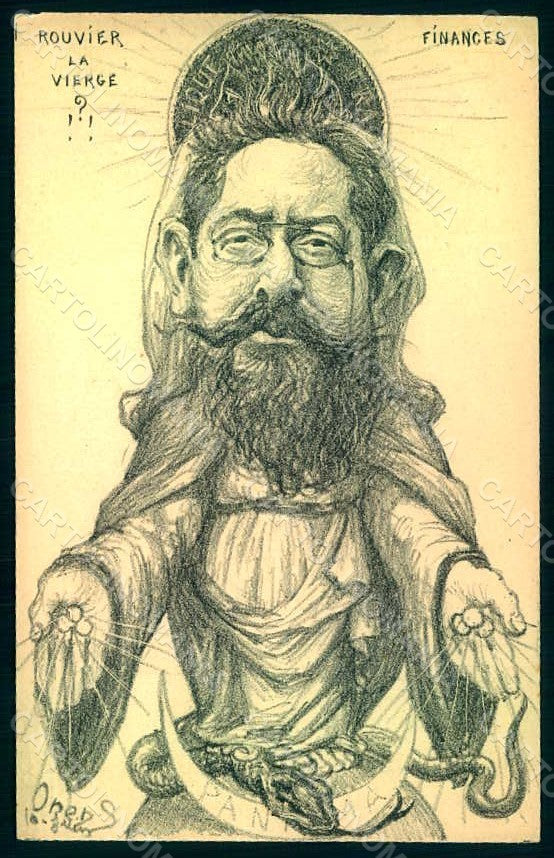 Artist Signed Orens French Politic Finances postcard HR1046 – fronte
