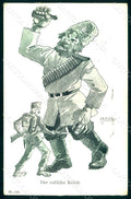 WWI WW1 Austrian Propaganda Zelger Russian Soldier Cossacks postcard HR1051 – fronte