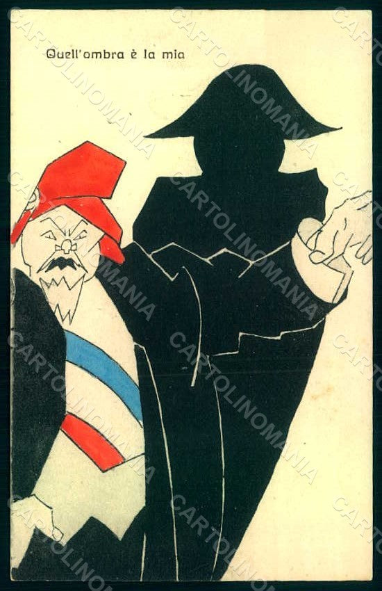WWI WW1 French Propaganda Napoleon Politic postcard HR1061 – fronte