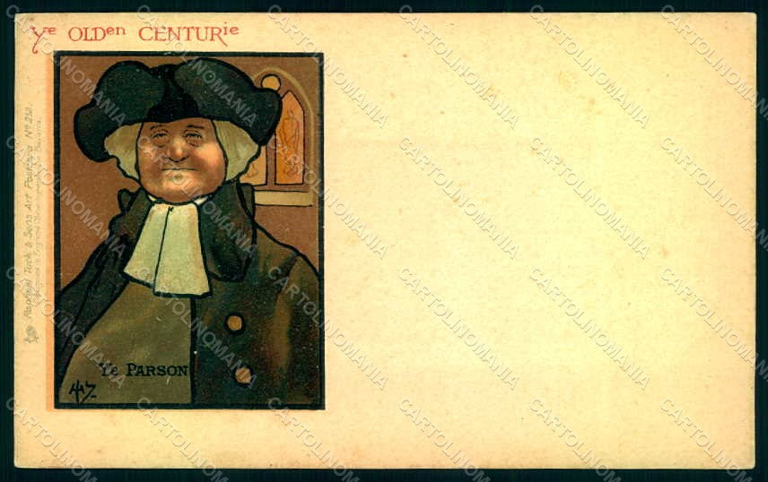 Artist Signed Hassall J. Man Ye Parson Tuck 212 postcard HR1074 – fronte