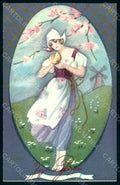 Artist Signed Chiostri Duch Lady Easter Deco Ballerini Fratini 230 HR1108 – fronte