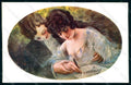 Artist Signed Guerzoni Lady Couple serie 1015-4 postcard HR1117 – fronte
