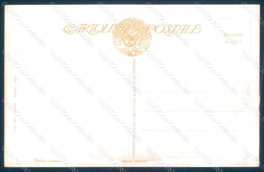 Artist Signed Guerzoni Lady Couple serie 1015-1 BACK ABRADED pc HR1120 – retro