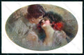 Artist Signed Guerzoni Lady Couple serie 1015-5 BACK ABRADED pc HR1124 – fronte