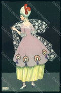 Artist Signed Koehler M. Fashion Lady Mode BKWI 384-5 postcard HR1140 – fronte
