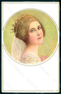 Artist Signed Lady Art Nouveau MM Vienne 915 postcard HR1160 – fronte