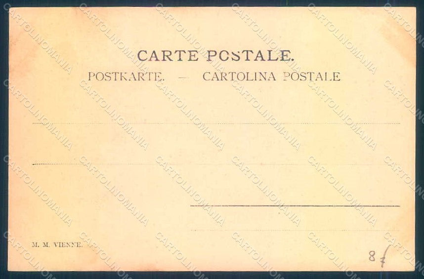 Artist Signed Lady Flowers Viennoise MM Vienne postcard HR1162 – retro