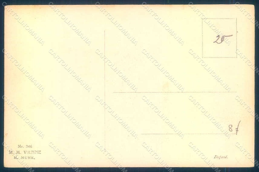 Artist Signed Lady Viennoise Cherry MM Vienne 346 postcard HR1167 – retro