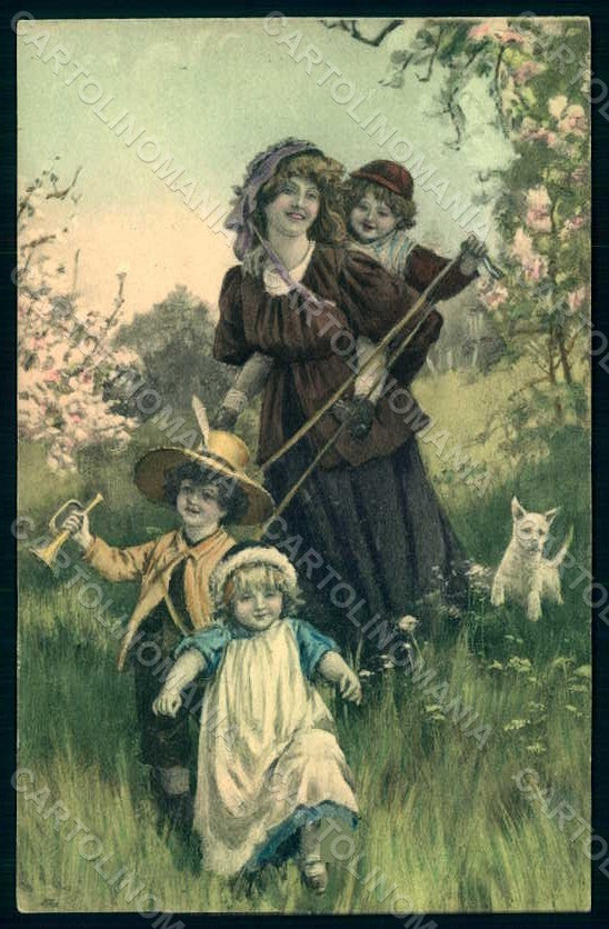 Artist Signed Tarrant Lady Children Viennoise MM Vienne 331 postcard HR1170 – fronte