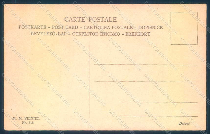 Artist Signed Hunter Dog Breton Setter MM Vienne 318 postcard HR1184 – retro