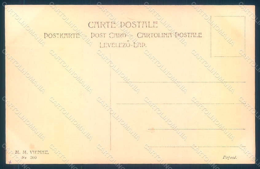 Artist Signed Wichera Lady Girl Lamb Egg Easter MM Vienne 300 postcard HR1186 – retro