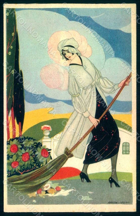 Artist Signed Brunelleschi Lady Propaganda WW1 La Tradotta III Armata pc HR1207 – fronte