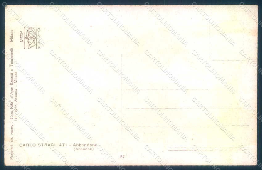 Artist Signed Stragliati Risque Lady serie 57 postcard HR1224 – retro