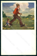 Artist Signed Lang H. Fairy Tales Daumesdick Pollicino postcard HR1226 – fronte