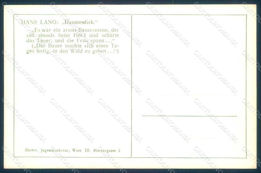 Artist Signed Lang H. Fairy Tales Daumesdick Pollicino postcard HR1226 – retro