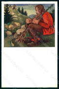 Artist Signed Lang H. Fairy Tales Rubezahl postcard HR1229 – fronte