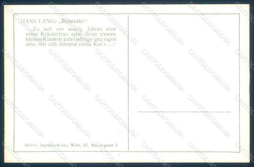 Artist Signed Lang H. Fairy Tales Rubezahl postcard HR1229 – retro