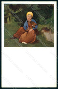 Artist Signed Lang H. Fairy Tales Bruderchen und Schwesterchen postcard HR1230 – fronte