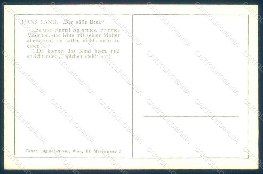 Artist Signed Lang H. Fairy Tales Brei postcard HR1234 – retro