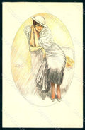 Artist Signed Terzi Glamour Fashion Lady Mode serie 187-2 postcard HR1236 – fronte